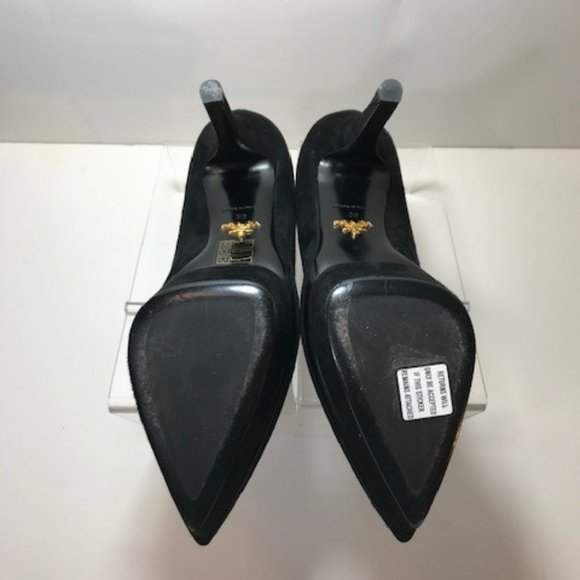 PRADA Black Pointed-Toe Island Platforms (size 9B) - Picture 7 of 7